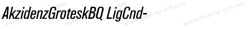 AkzidenzGroteskBQ LigCnd字体转换